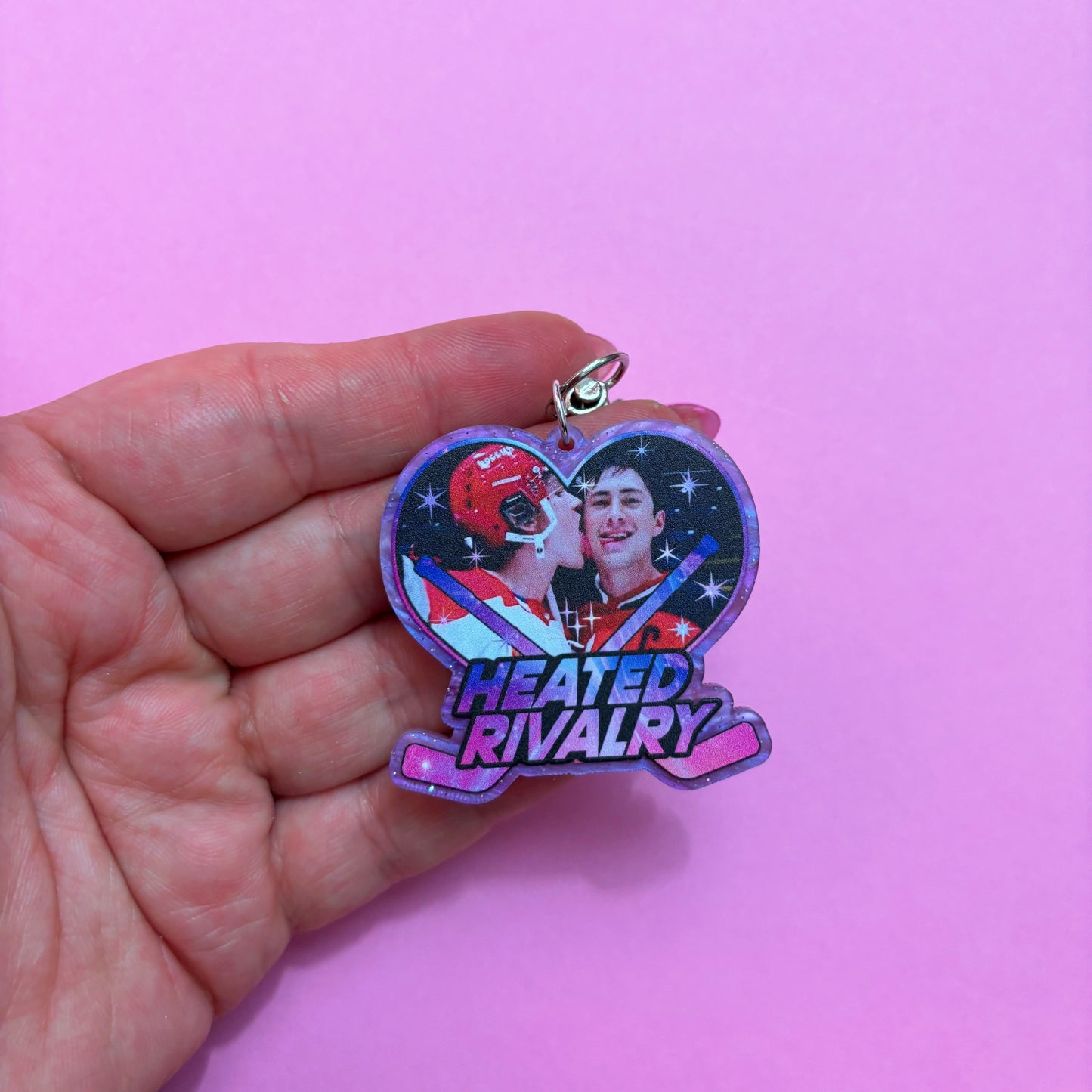 HR Purple Heart Keychain or Bag Charm