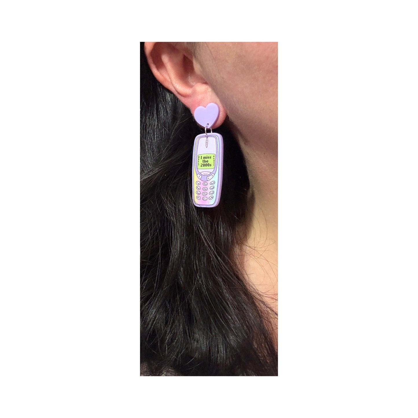 I Miss The 2000s Cell Phone Drop Earrings