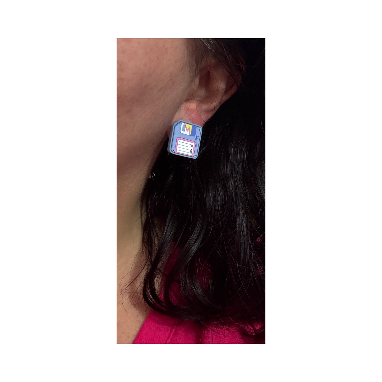 Floppy Disk Post Earrings