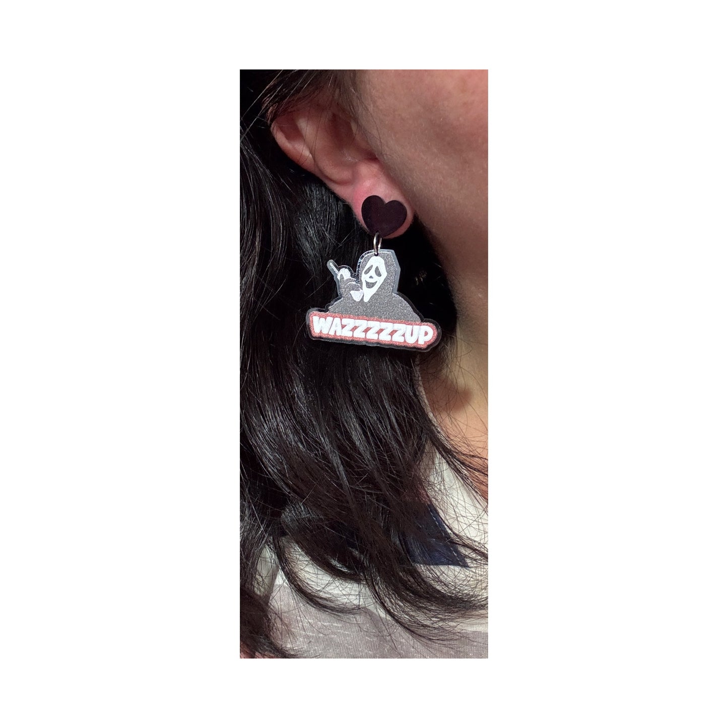 Wazzup Ghostface Drop Earrings