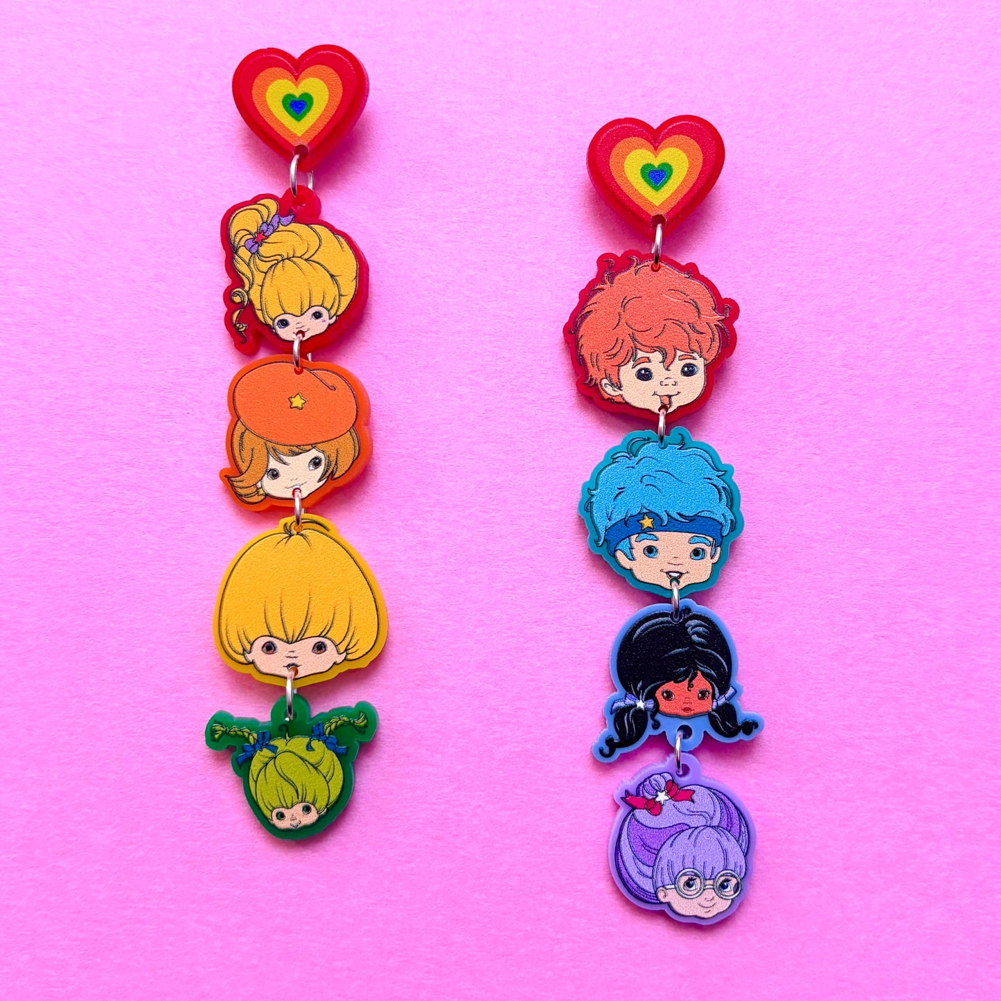 Rainbow Kids Tiered Drop Earrings