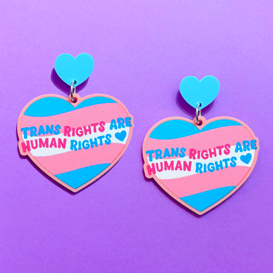 Trans Rights Are Human Rights Drop Earrings