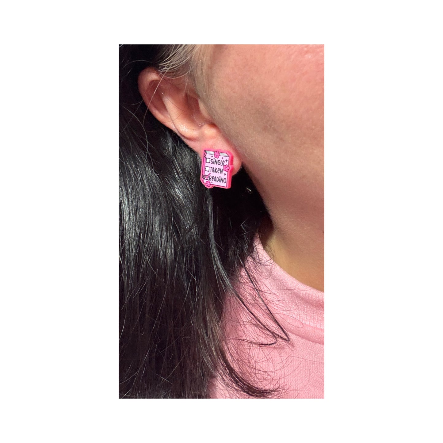 Single Taken Reading Post Earrings