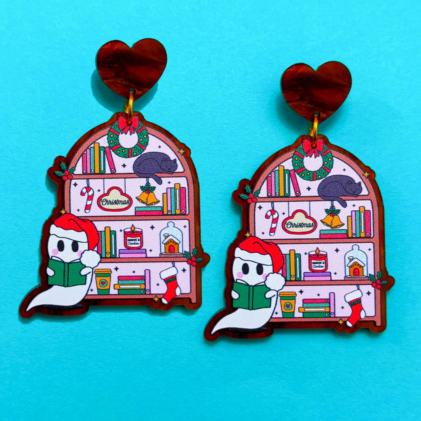 Creepmas Bookshelf Drop Earrings