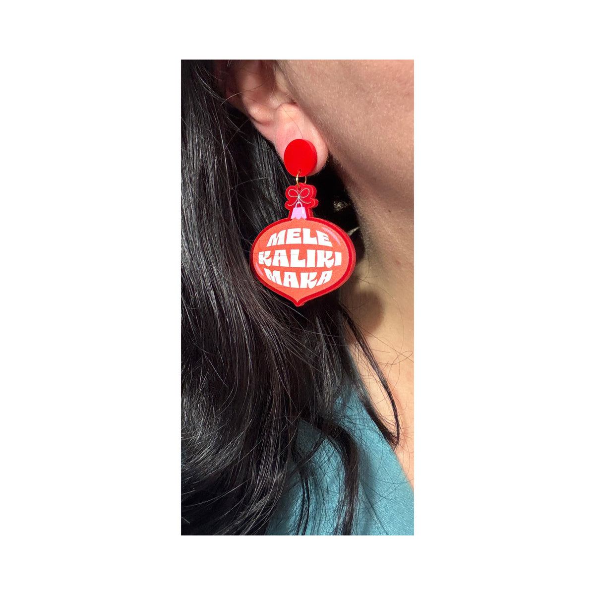 Mele Kalikimaka Drop Earrings