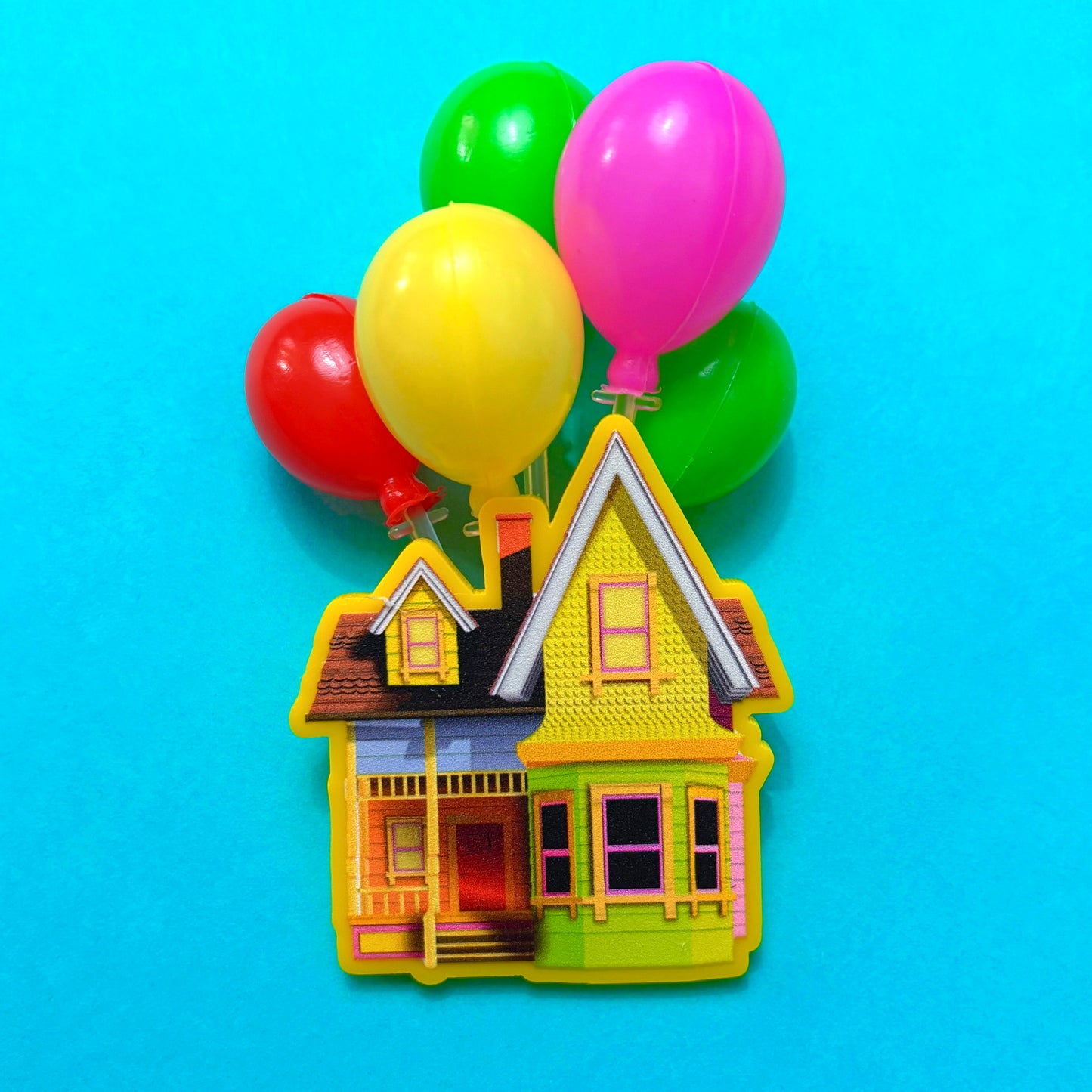 Up! House & Balloons Brooch