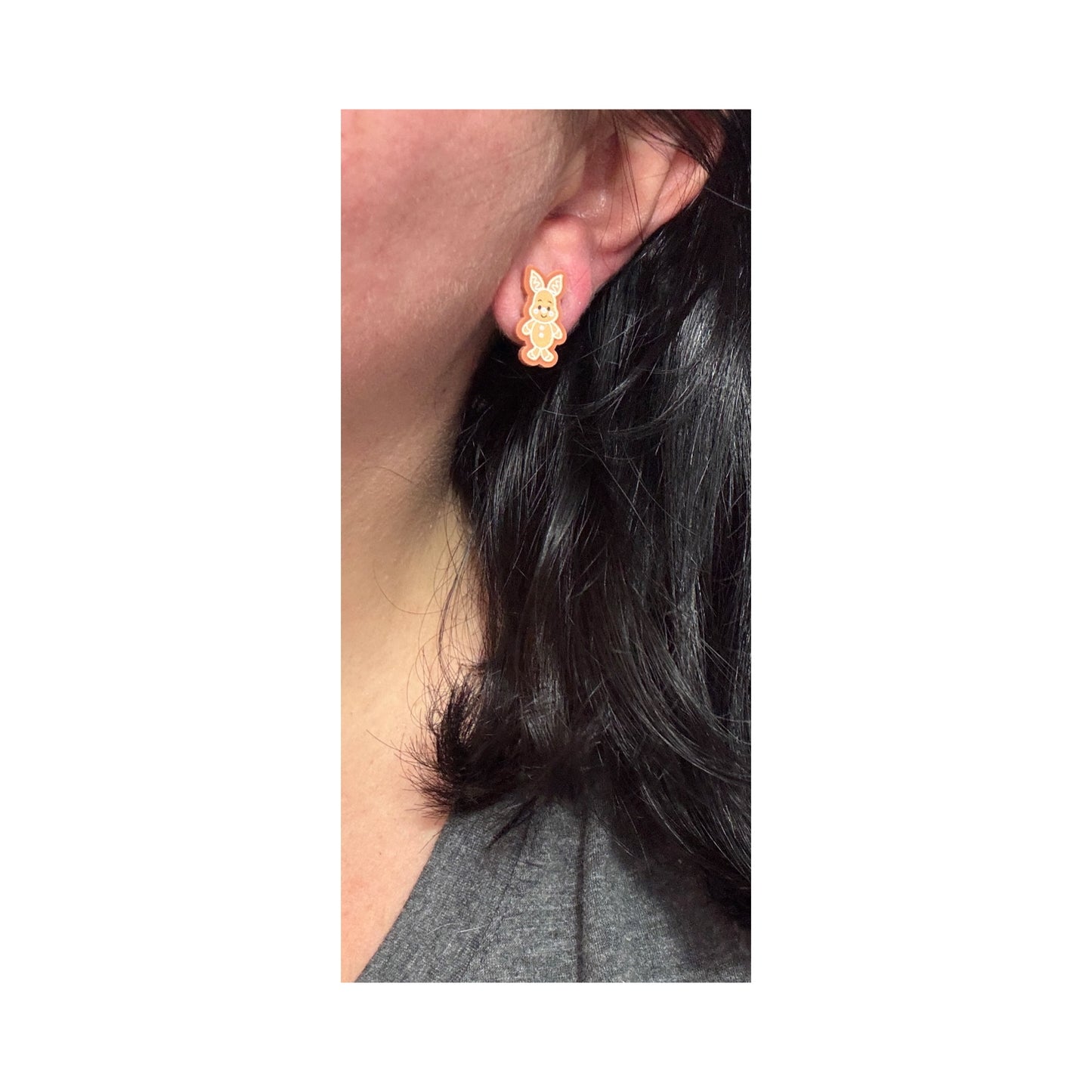 Gingerbread Pooh & Piglet Post Earrings