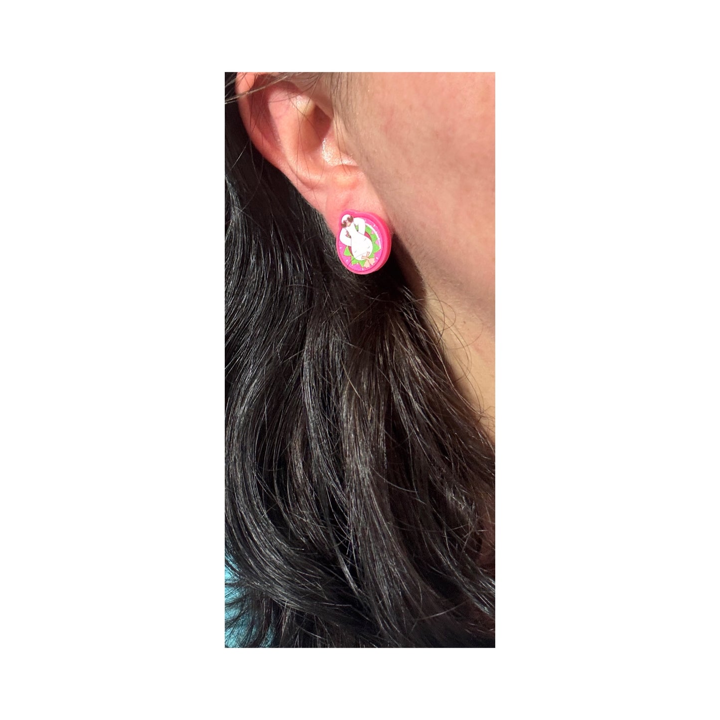 Strawberry Pool Float Silly Goose Post Earrings
