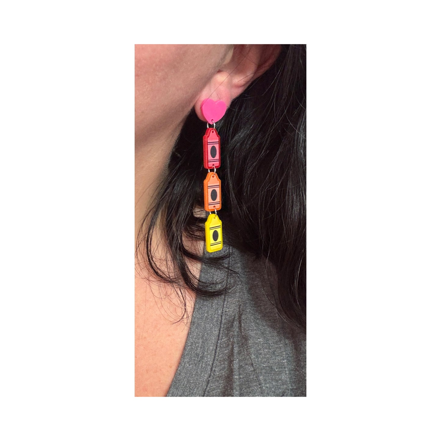 Crayons Tiered Drop Earrings