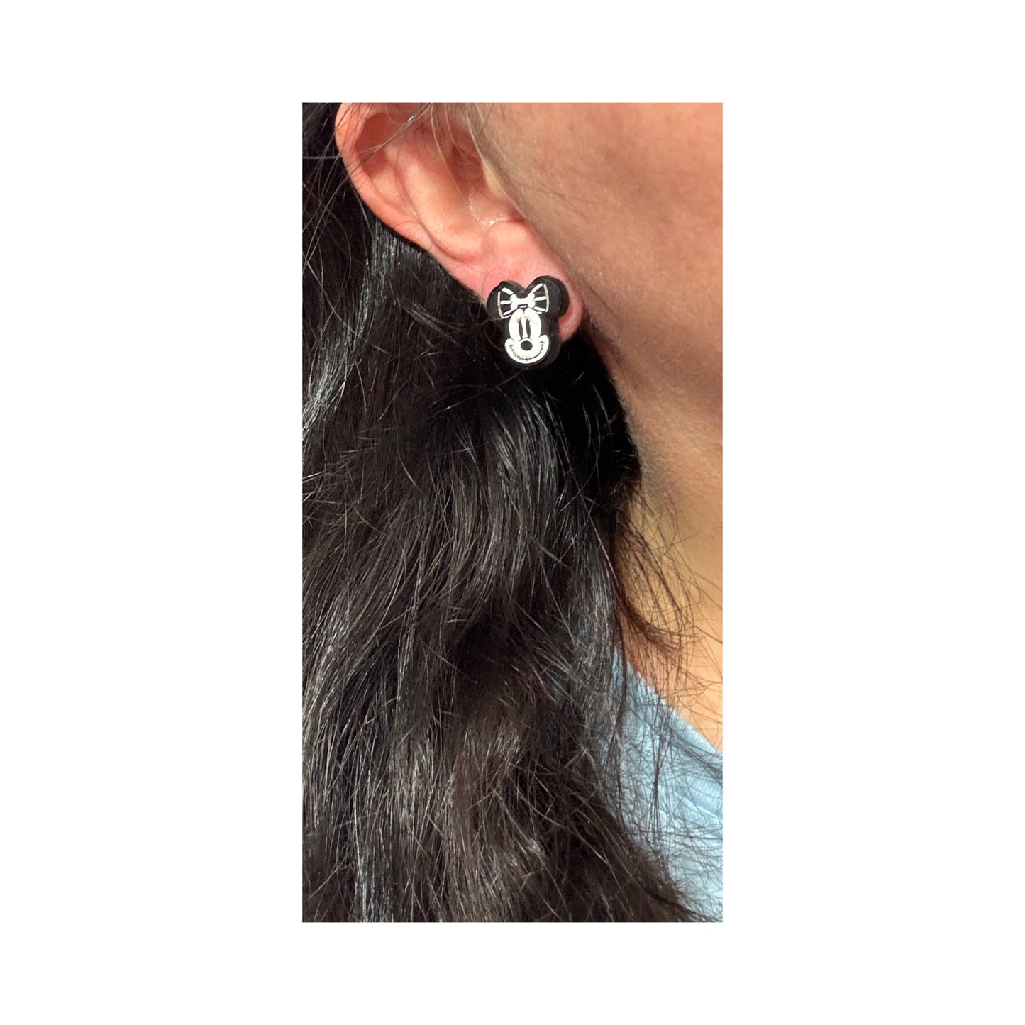 Skeleton Mouse Couple Post Earrings
