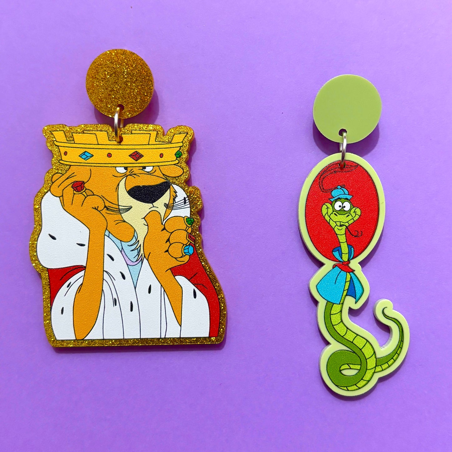 Prince John & Sir Hiss Drop Earrings