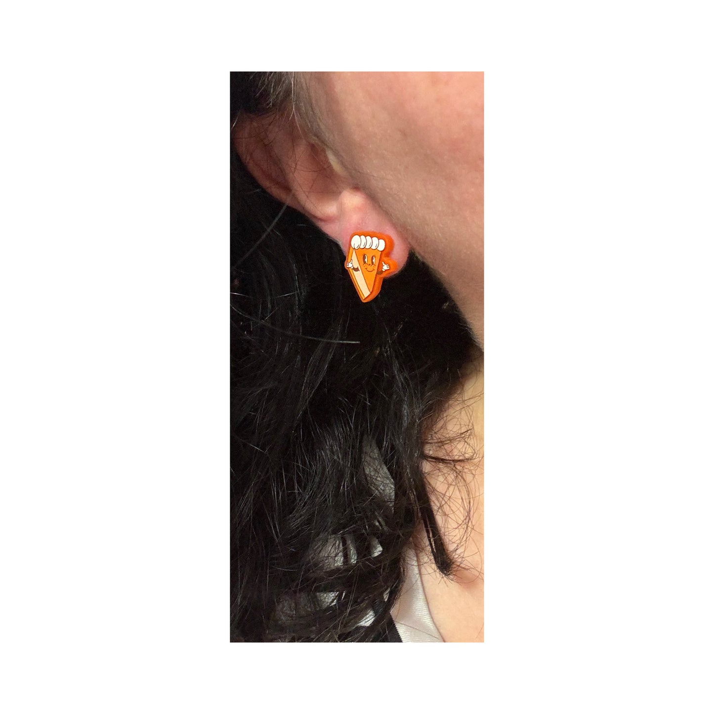 Retro Pumpkin Pie Post Earrings