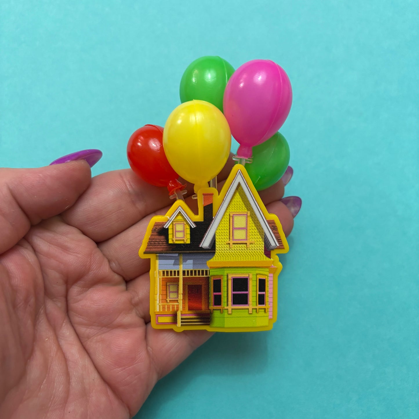 Up! House & Balloons Brooch