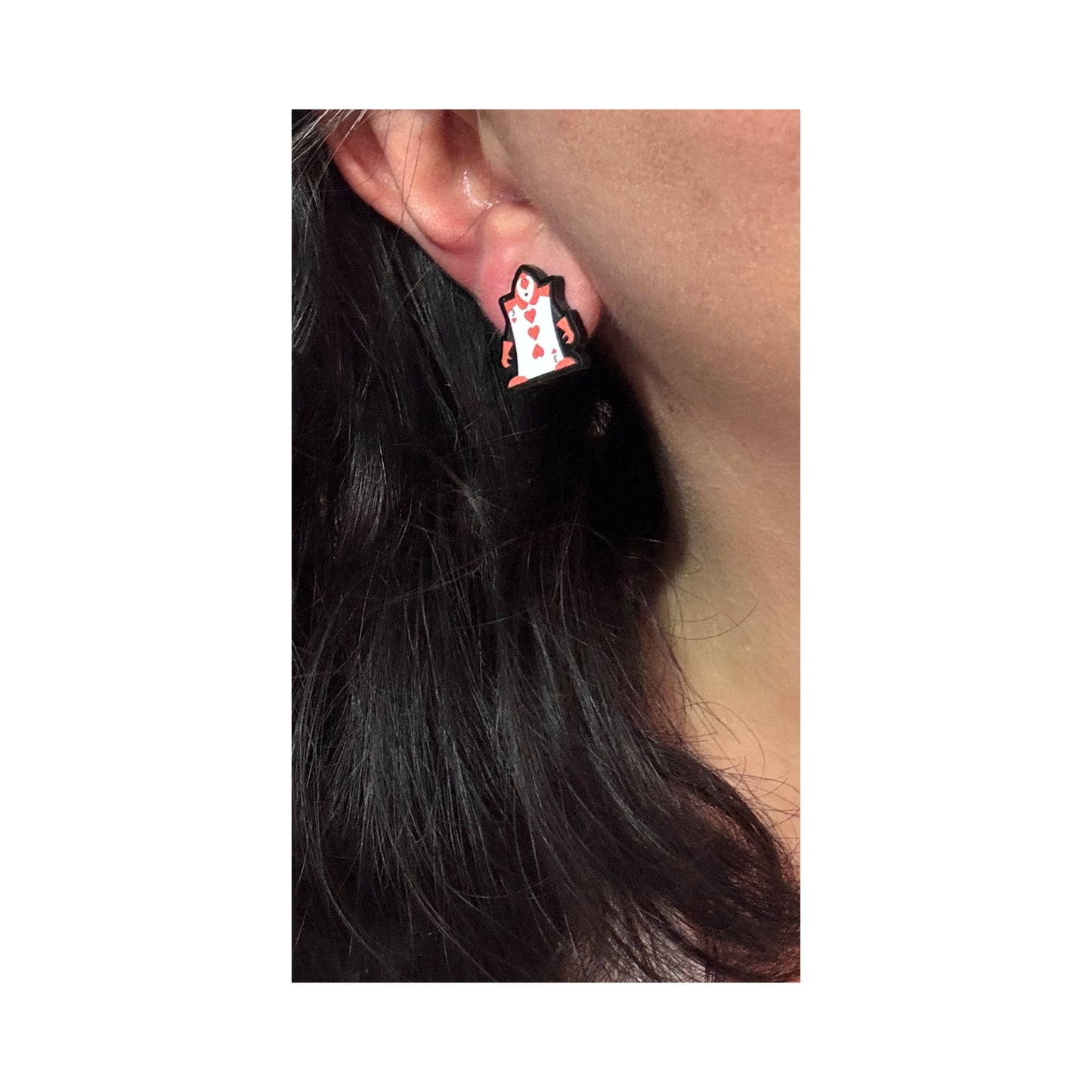 Wonderland Playing Cards Post Earrings