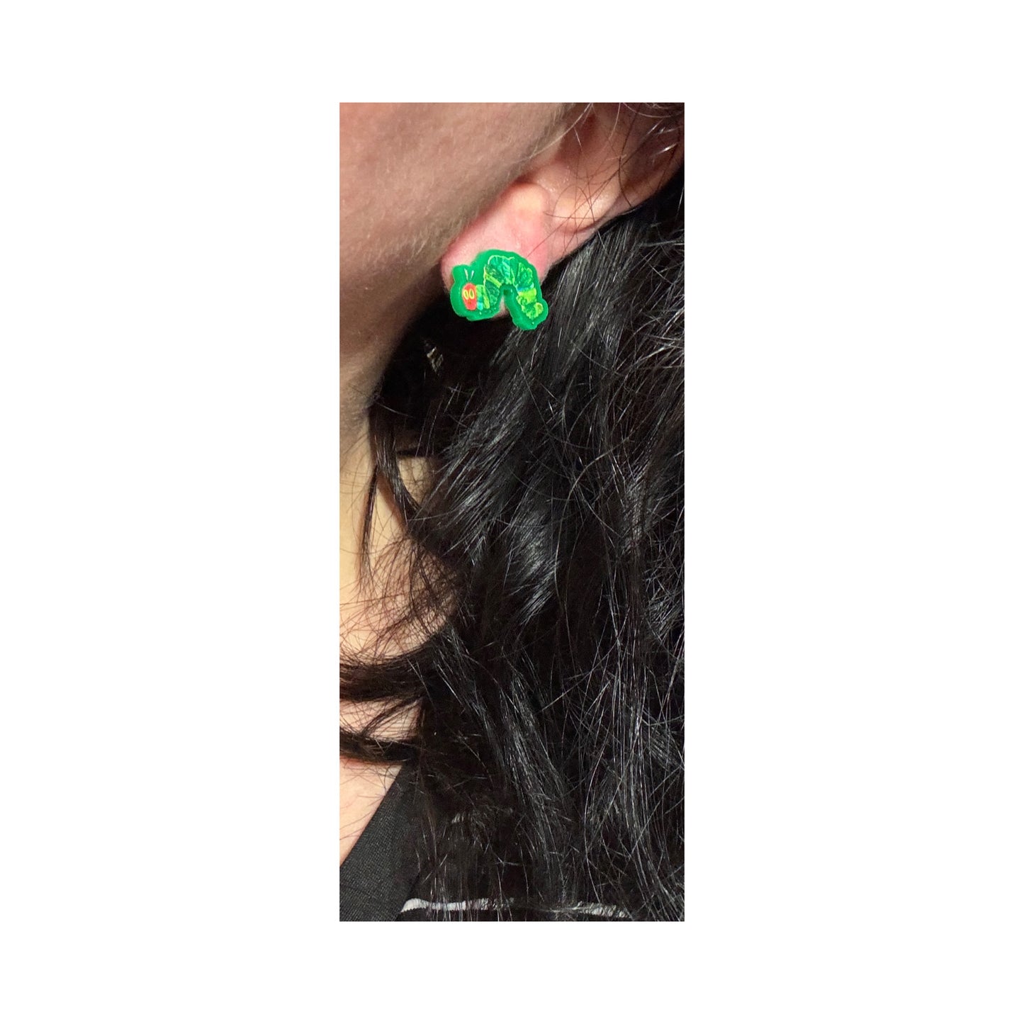 Hungry Caterpillar Matte Post Earrings