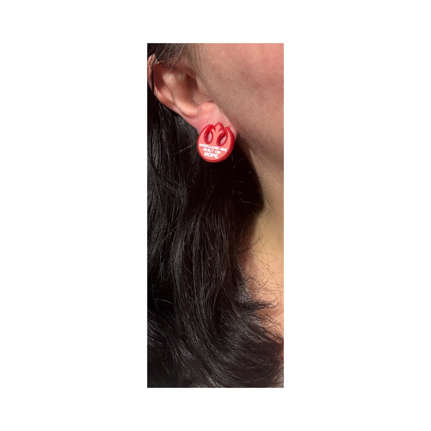 Rebellions Are Built On Hope Red Post Earrings