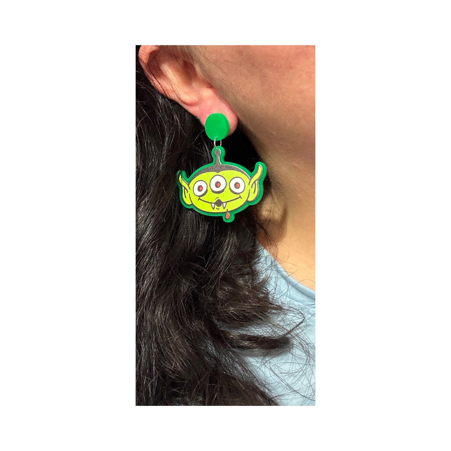 Vampire Alien Drop Earrings