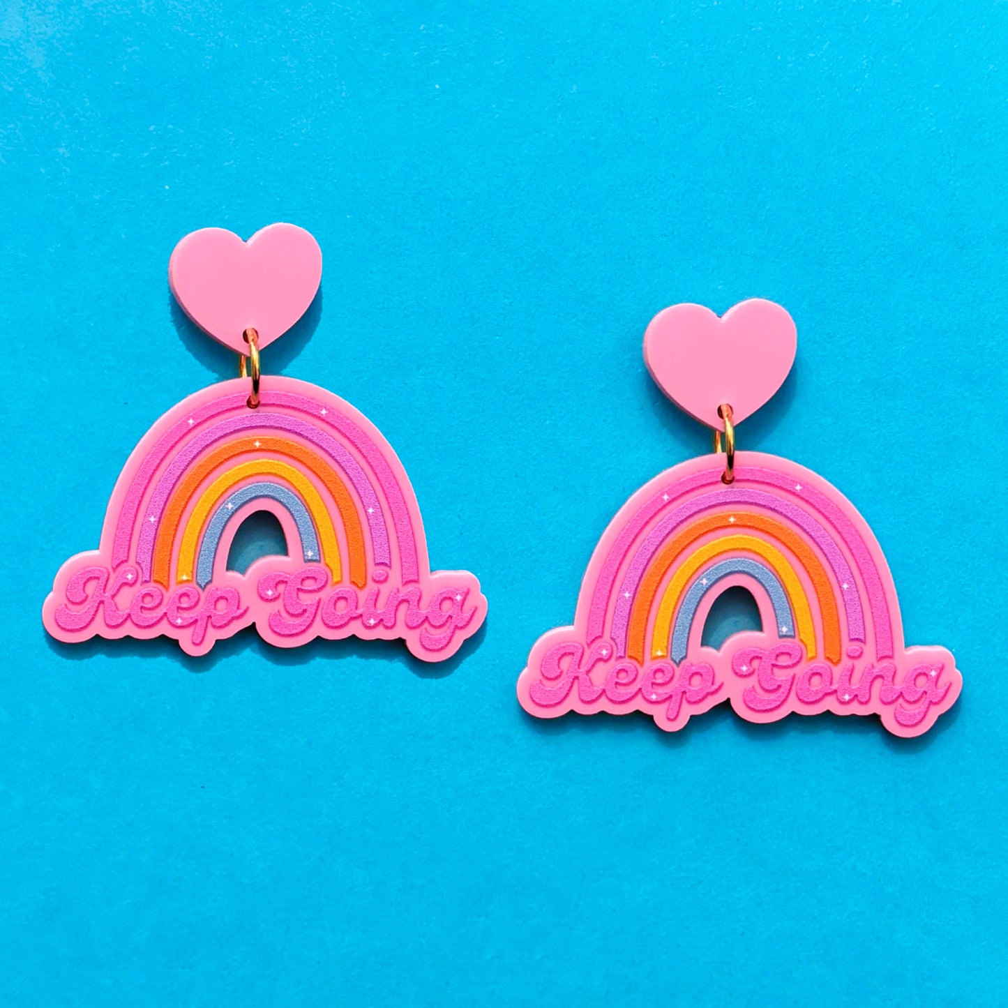 Keep Going Rainbow Drop Earrings