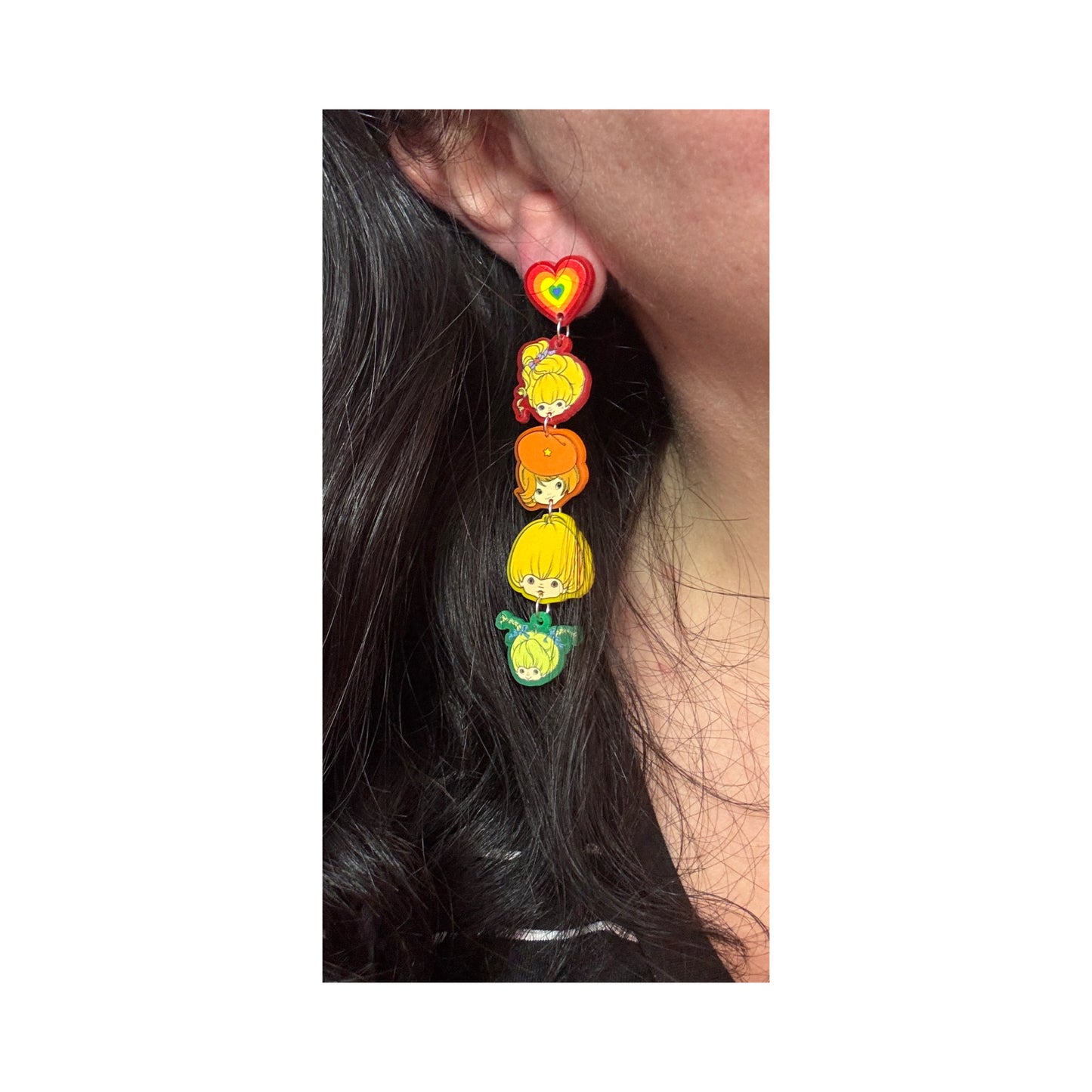 Rainbow Kids Tiered Drop Earrings