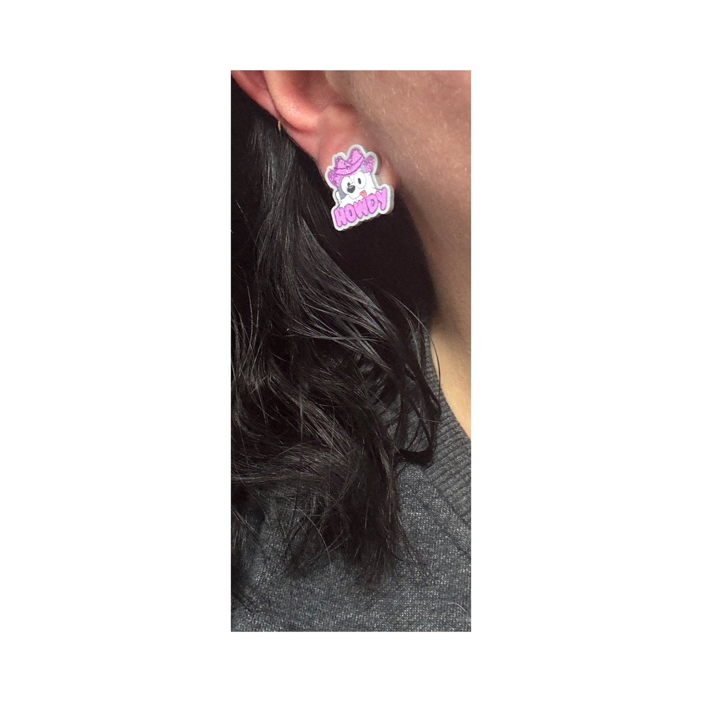 Howdy Muffin Post Earrings