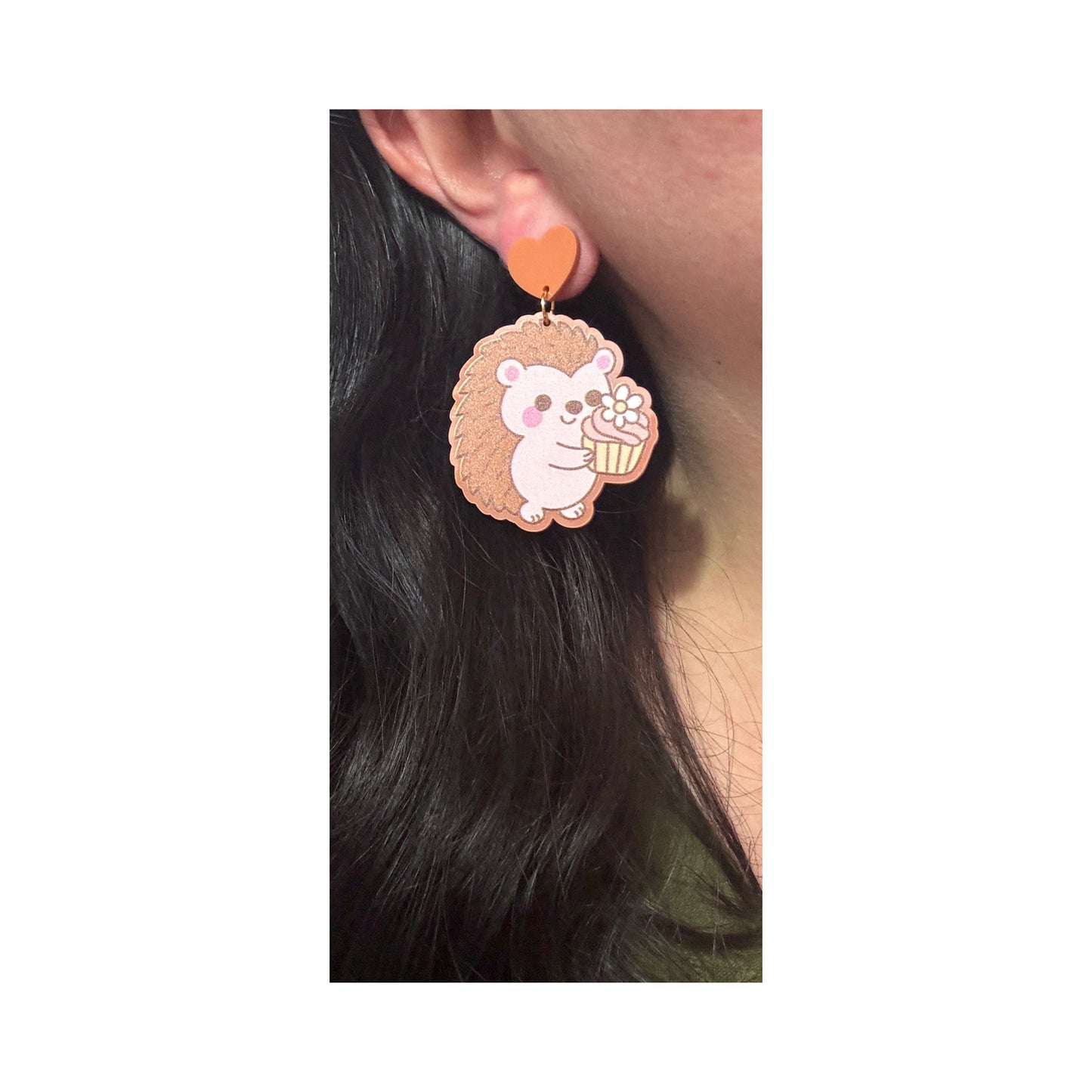 Autumn Hedgehog Drop Earrings