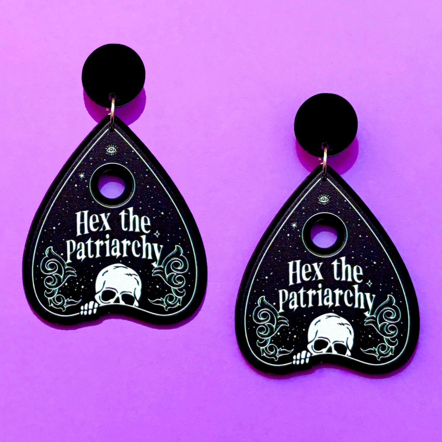 Hex The Patriarchy Drop Earrings