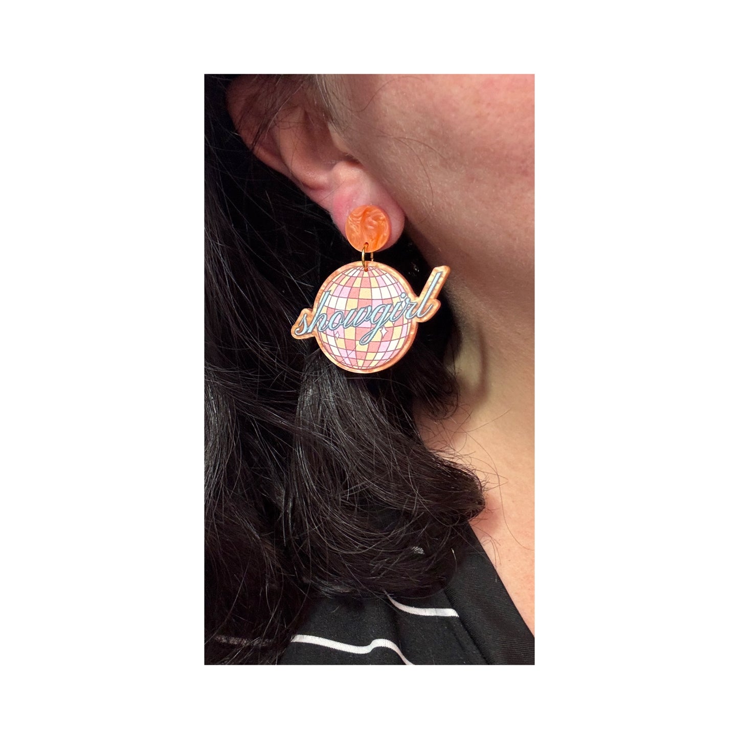 Showgirl Disco Ball Drop Earrings