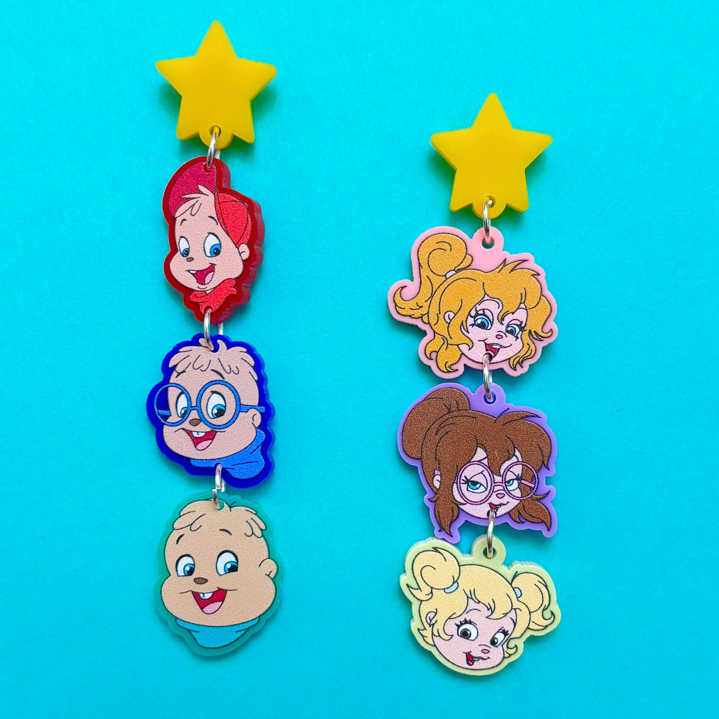 Chipmunk Girls & Boys Tiered Drop Earrings
