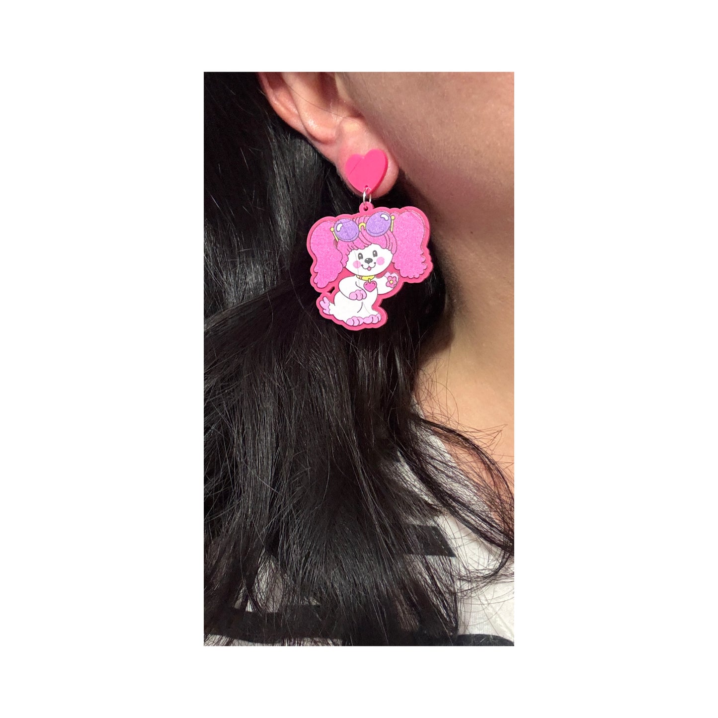 80s Poodle Toy Drop Earrings