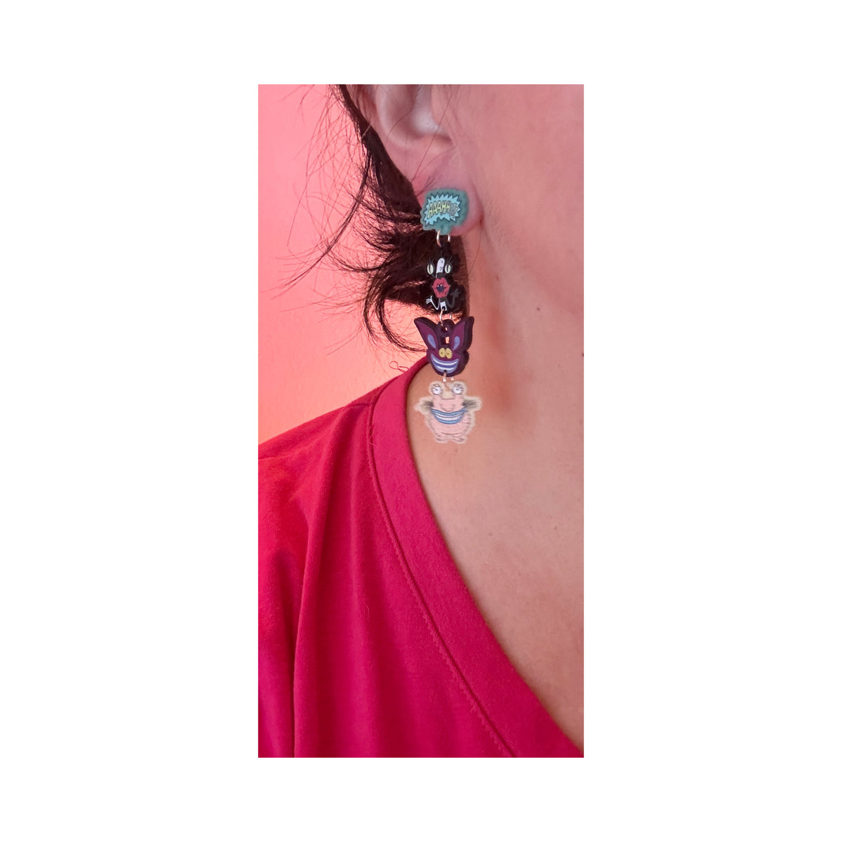 Real Monsters Tiered Drop Earrings