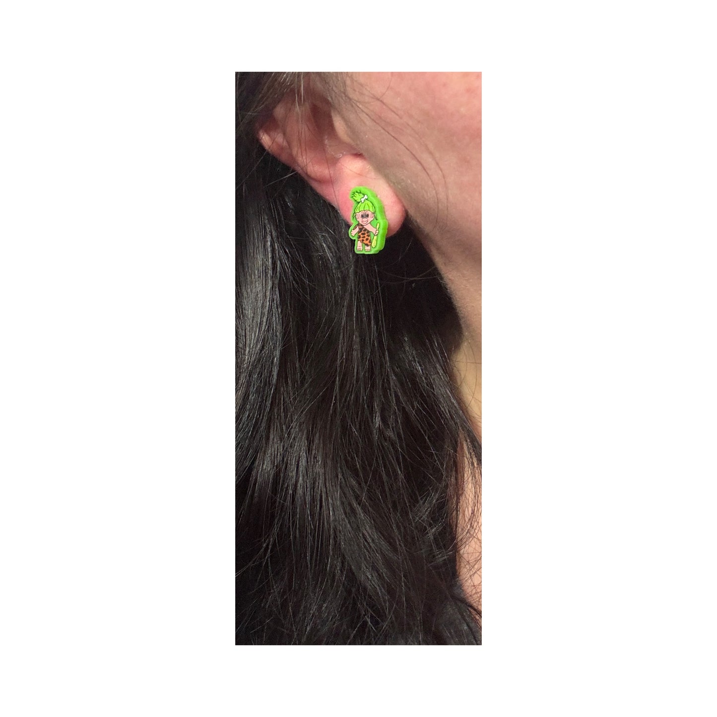 Prehistoric Troll Post Earrings