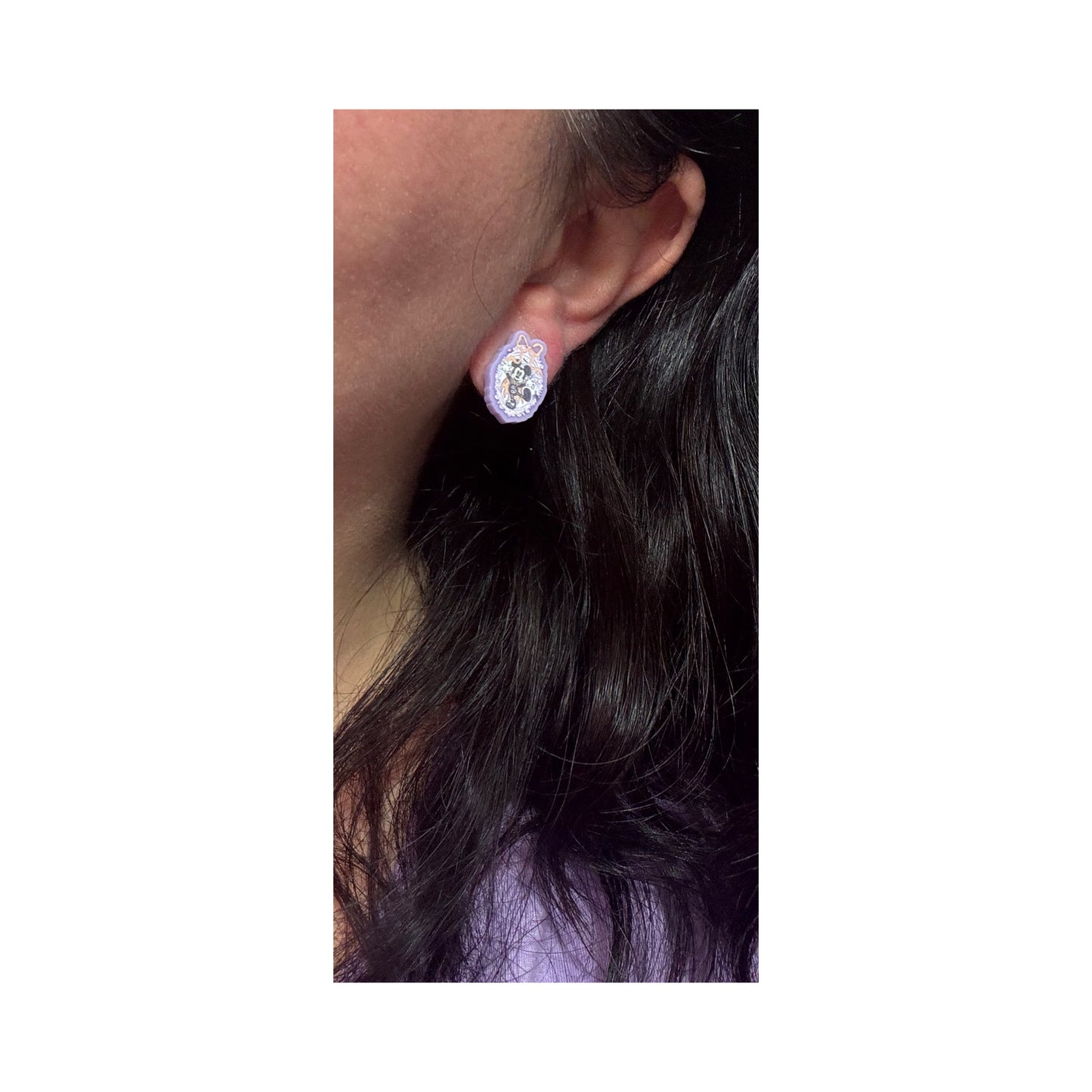 Spooky Mouse Couple Coquette Post Earrings