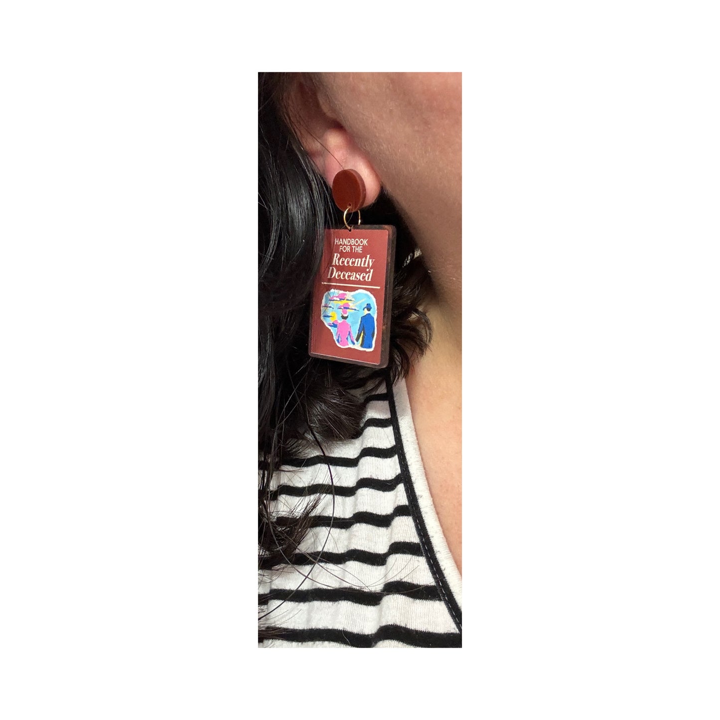 Handbook for the Recently Deceased Acrylic Drop Earrings