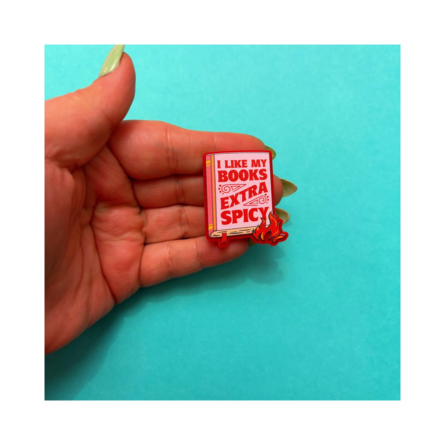Spicy Books Pin