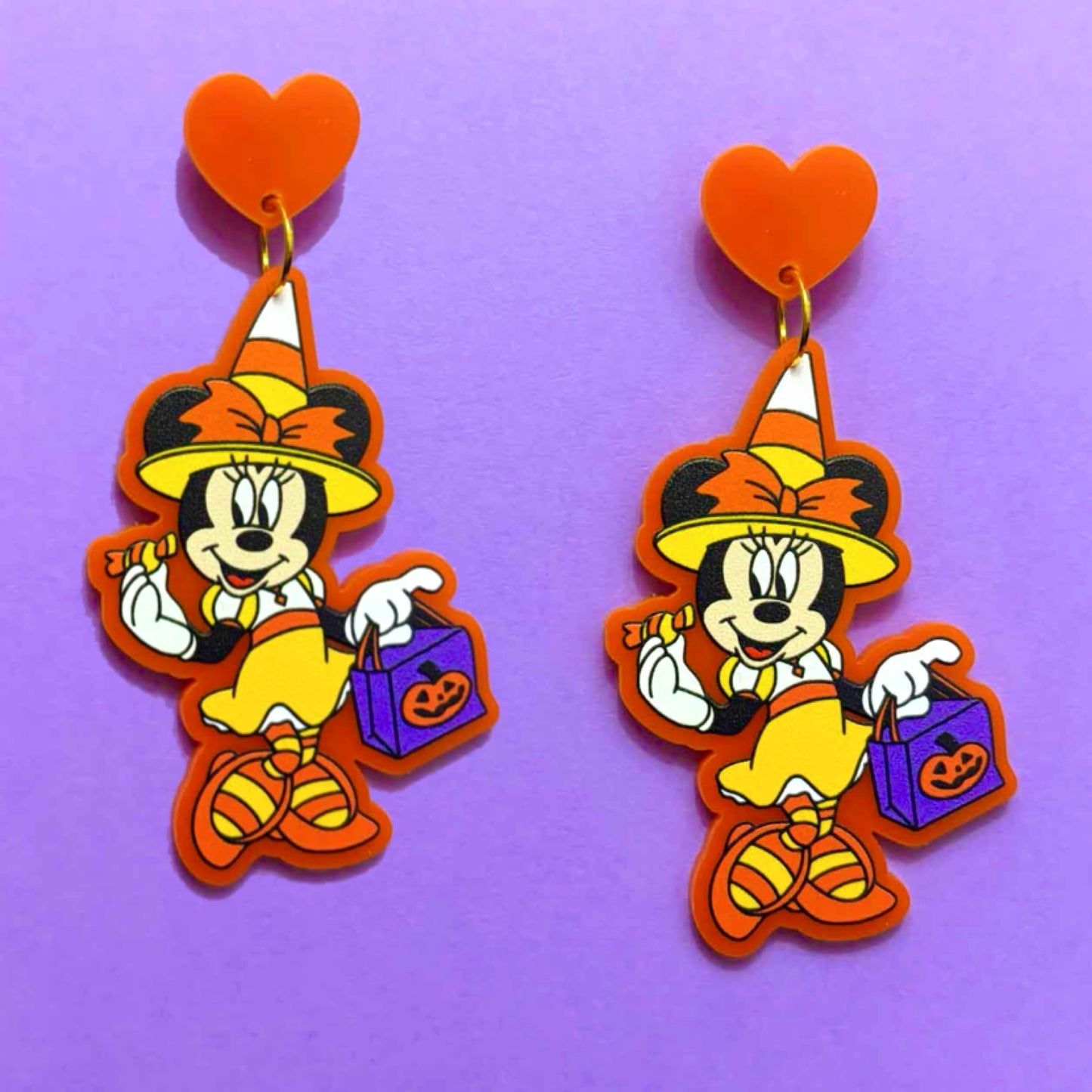 Candy Corn Minnie Drop Earrings