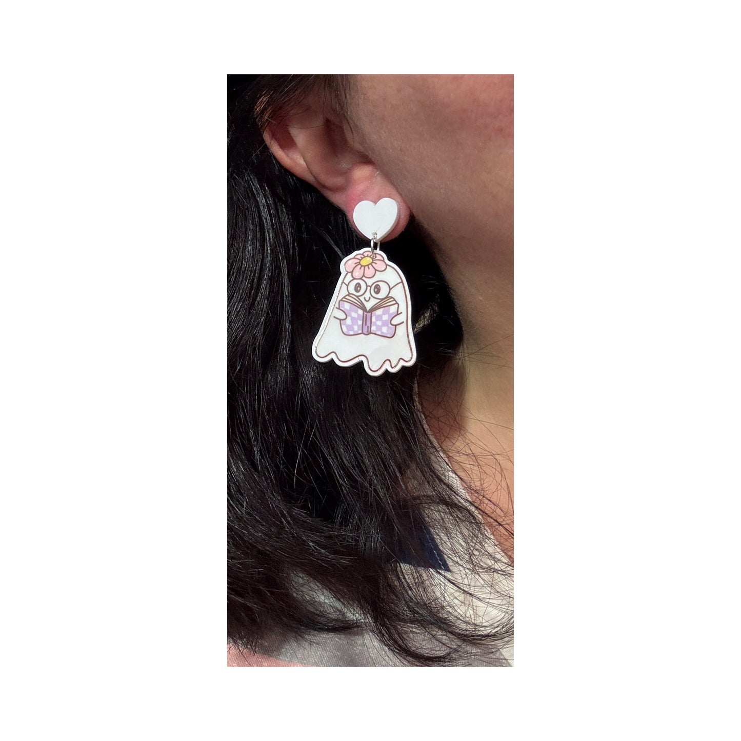Blooming Book Boo Drop Earrings