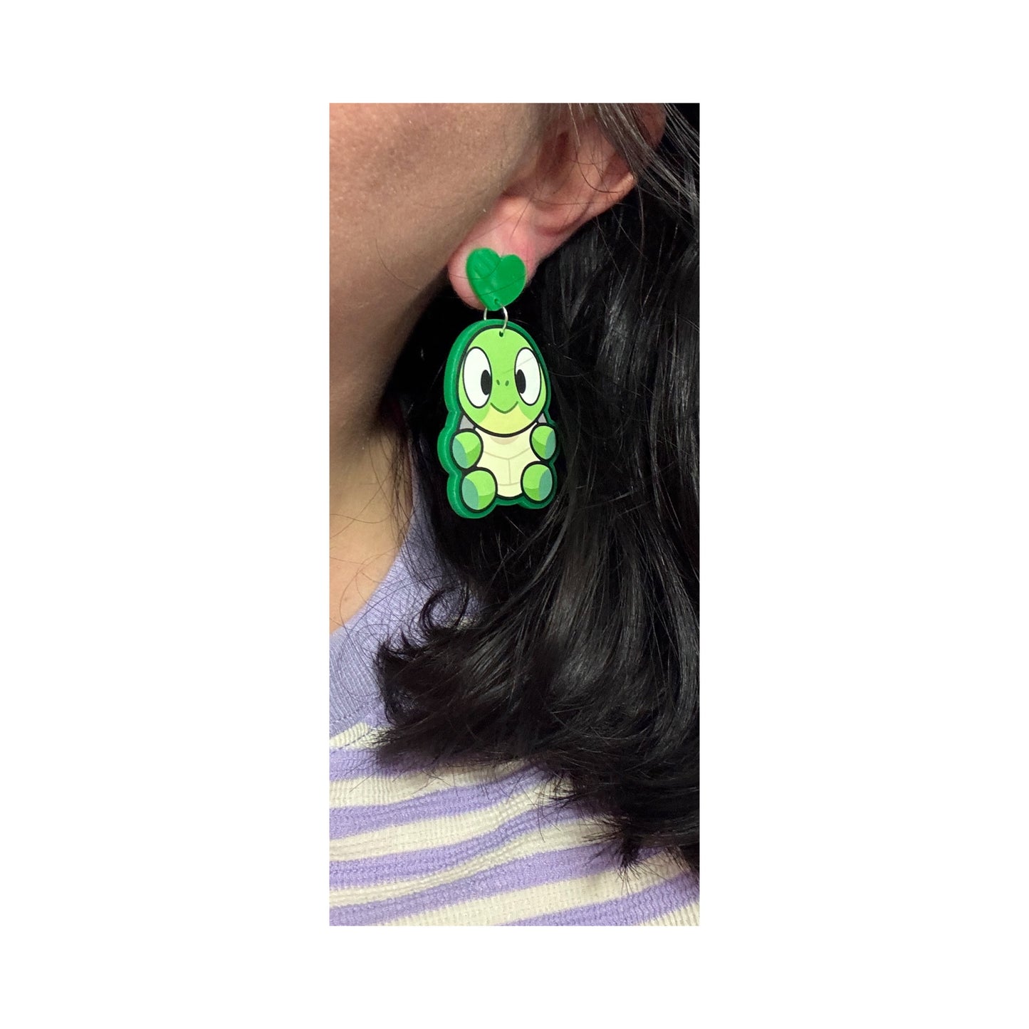 Turtle Boy Drop Earrings