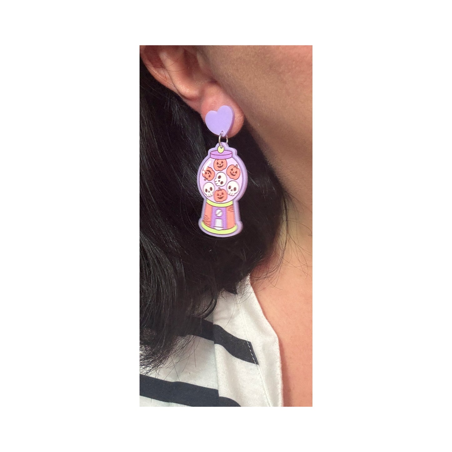 Pastel Spooky Gumball Machine Drop Earrings
