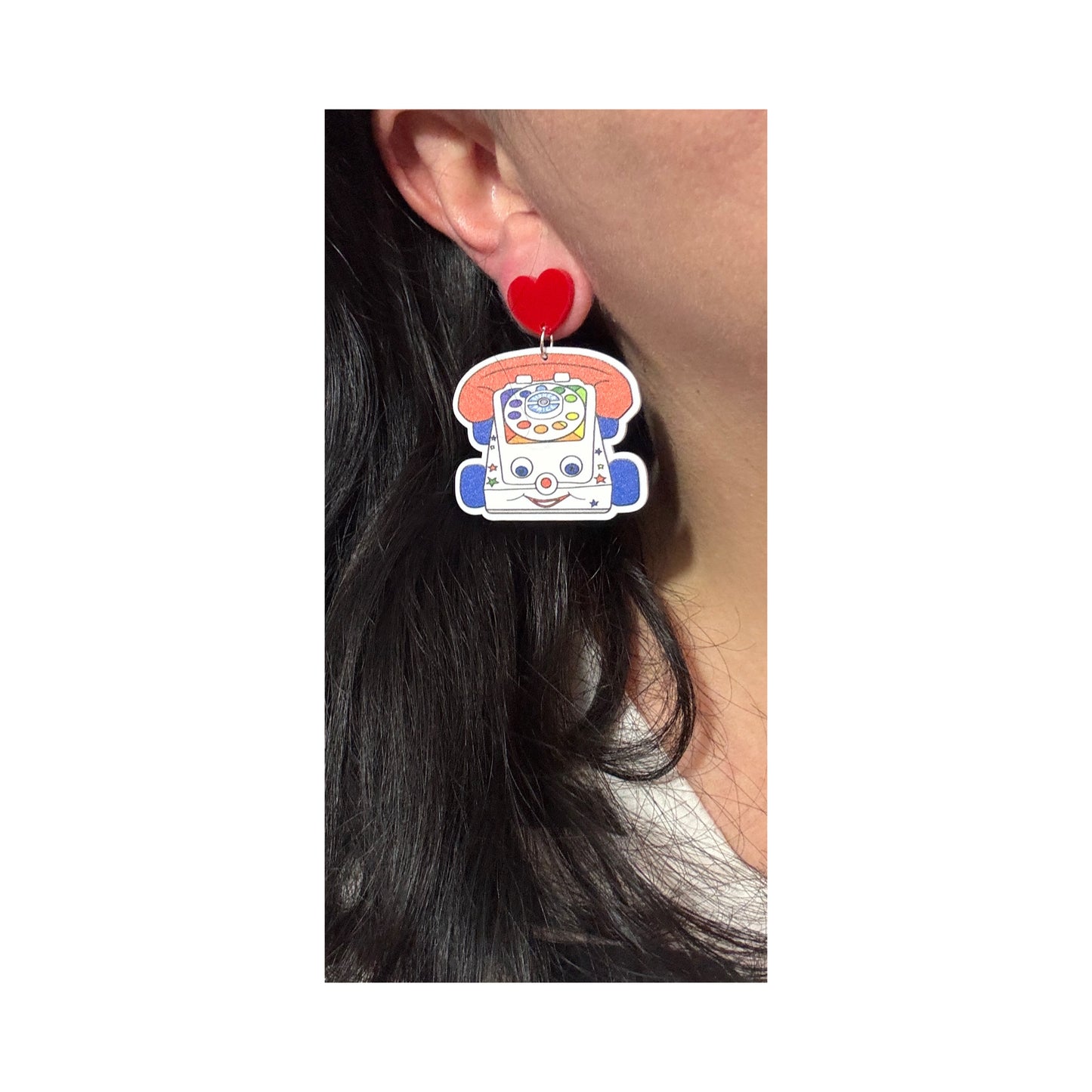 80s Toy Phone Drop Earrings