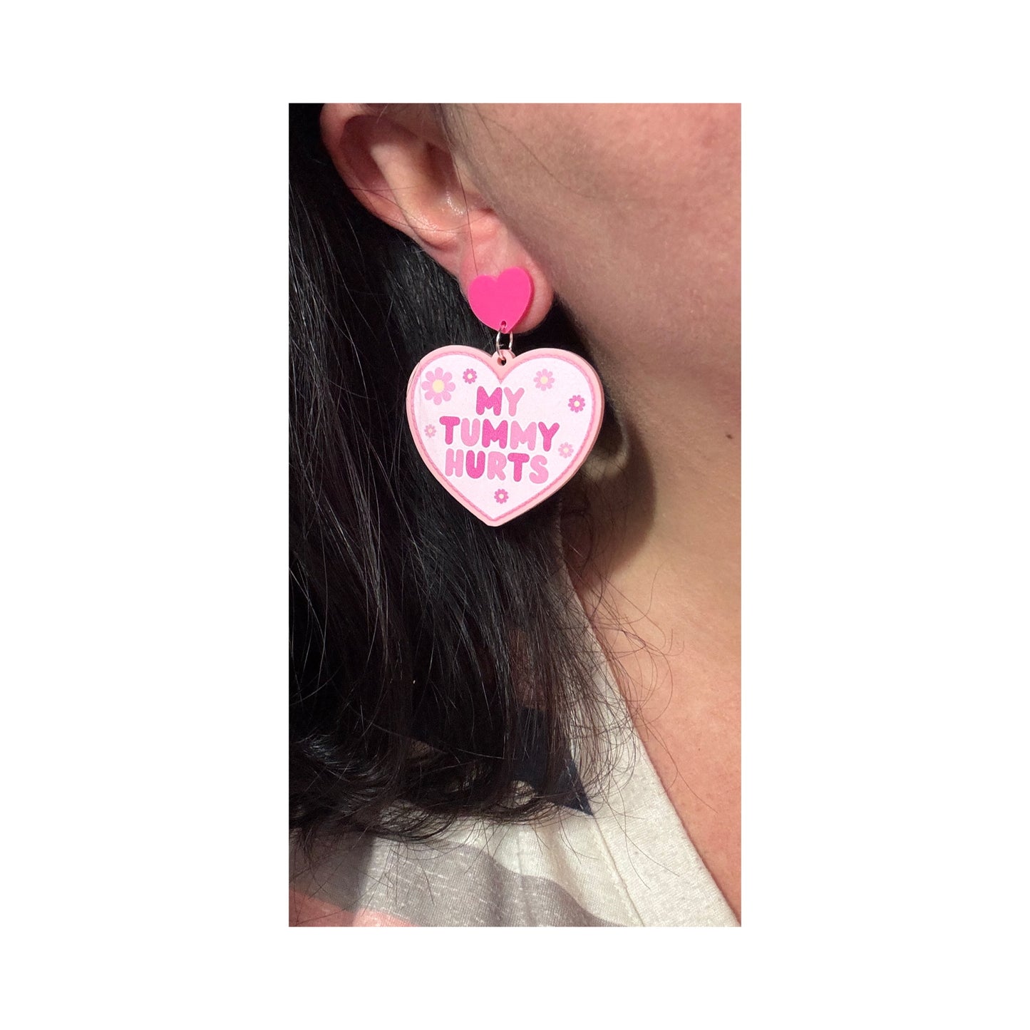 My Tummy Hurts Drop Earrings