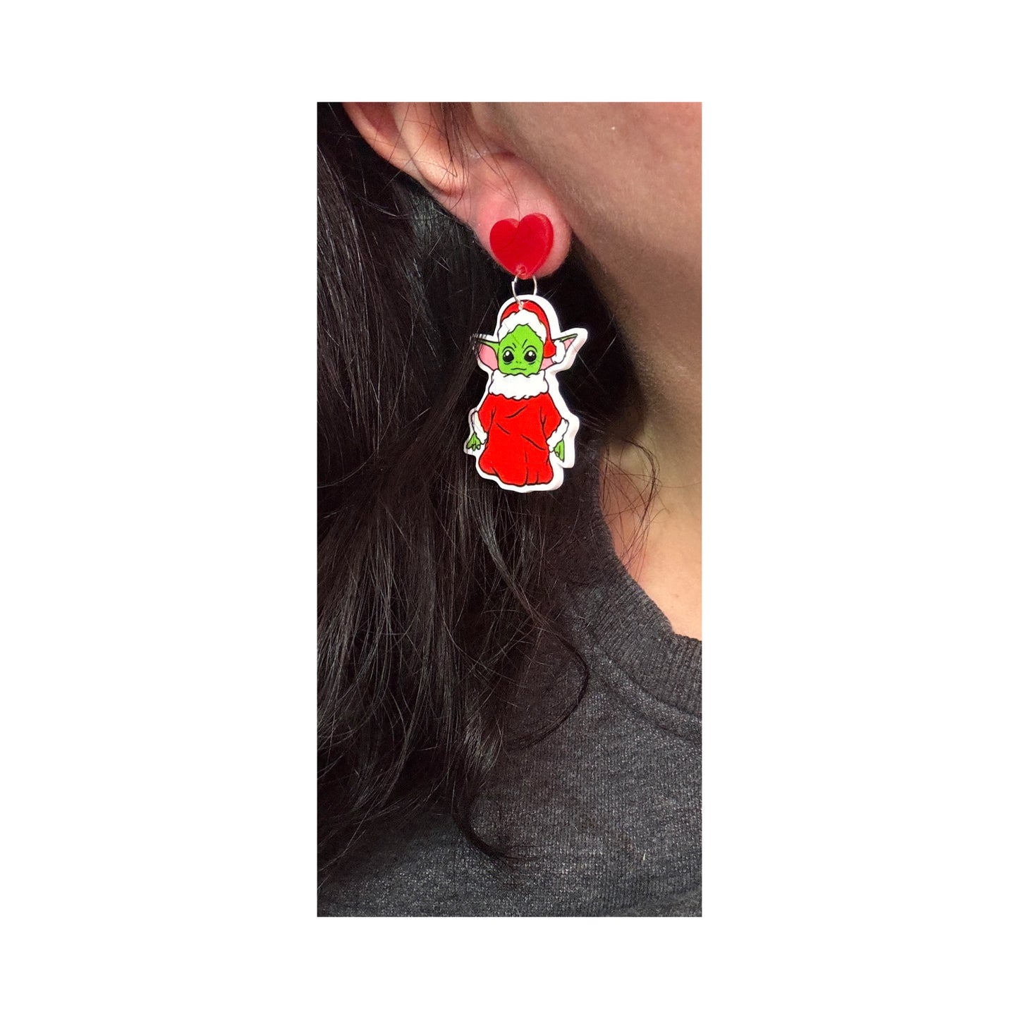 Santa Space Child Drop Earrings