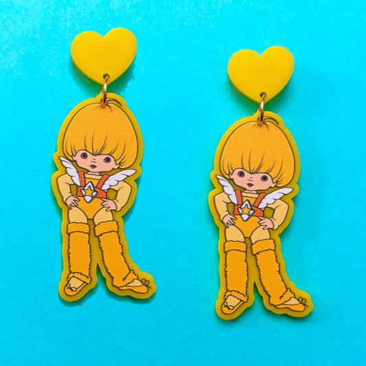 Yellow Rainbow Boy Drop Earrings
