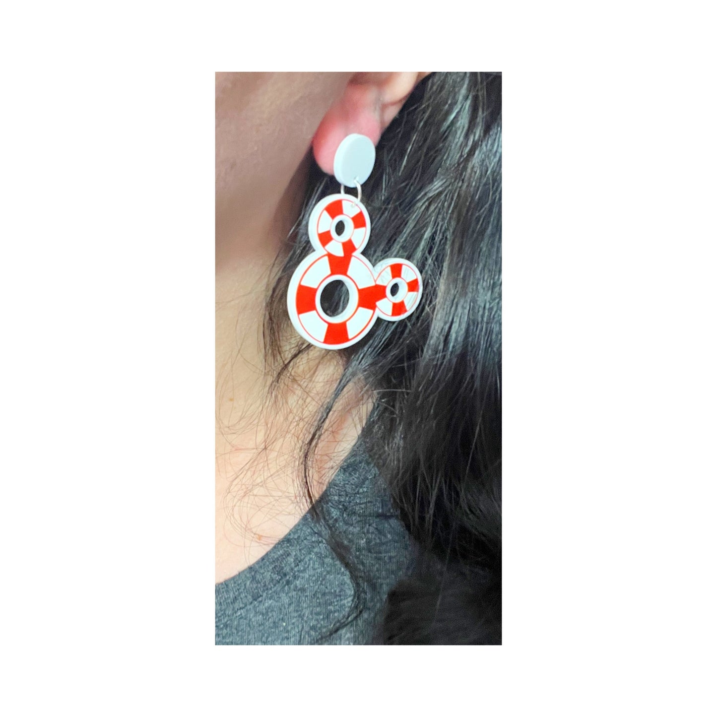 Life Preserver Mouse Cruise Drop Earrings