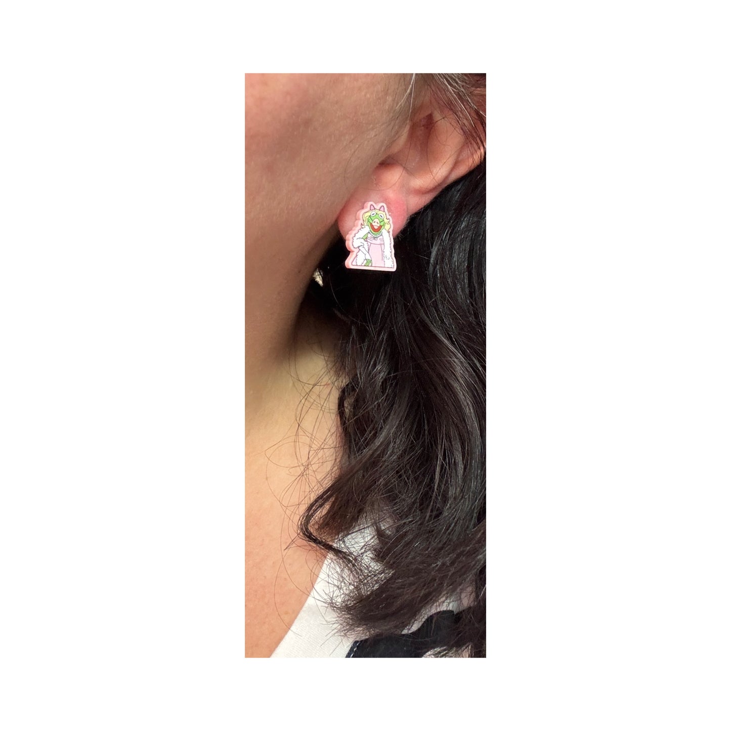Kermie & Piggy Costume Post Earrings