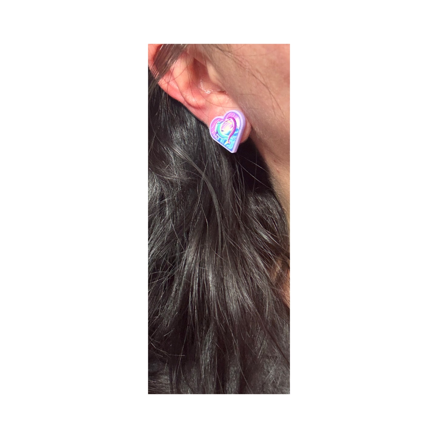 90s Neon Dolphin Post Earrings