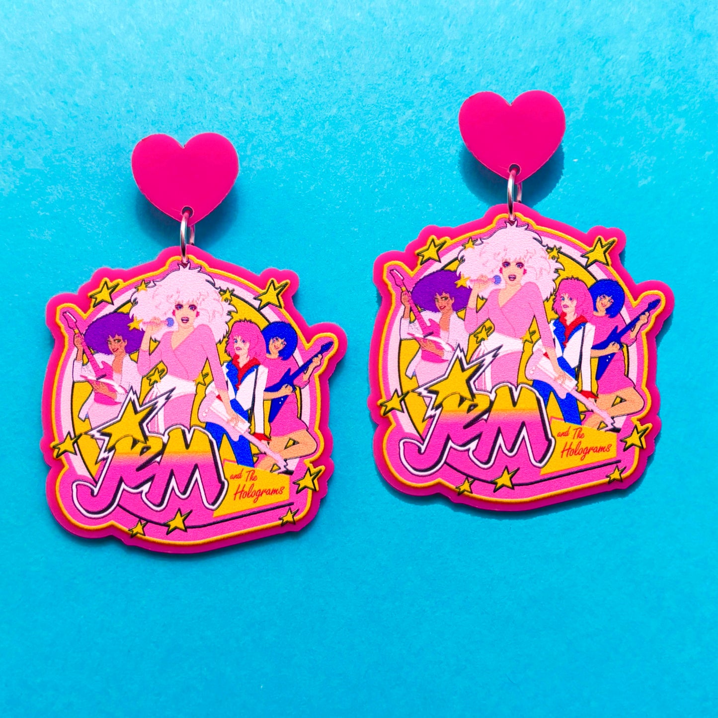 Jem & The Holograms Drop Earrings