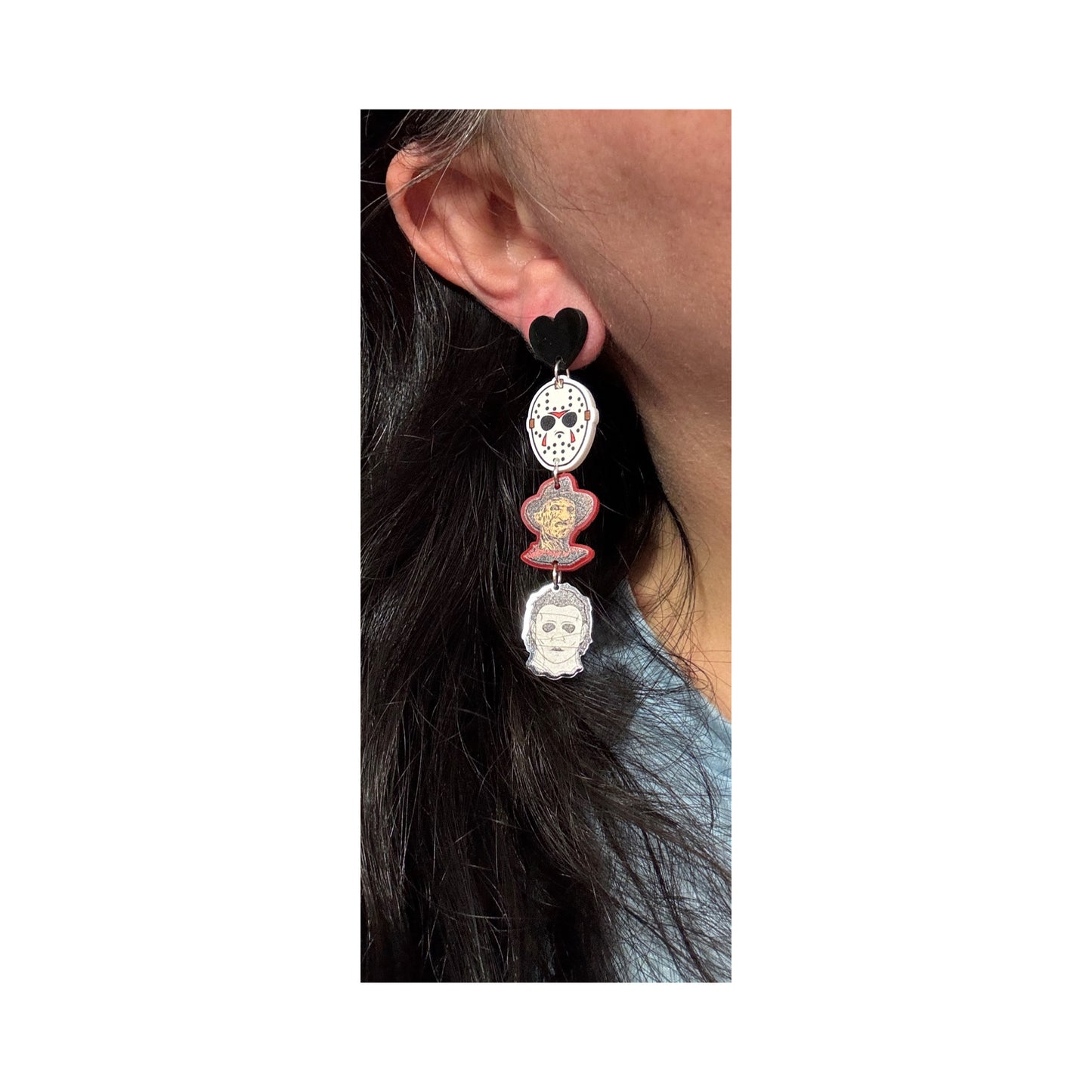 Horror Friends Tiered Drop Earrings