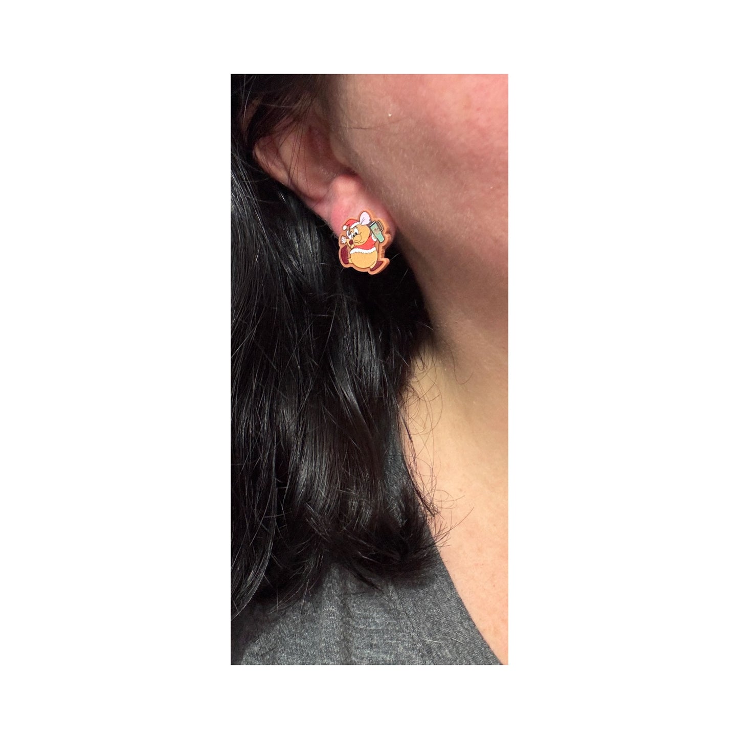 Santa Hat Gus Post Earrings