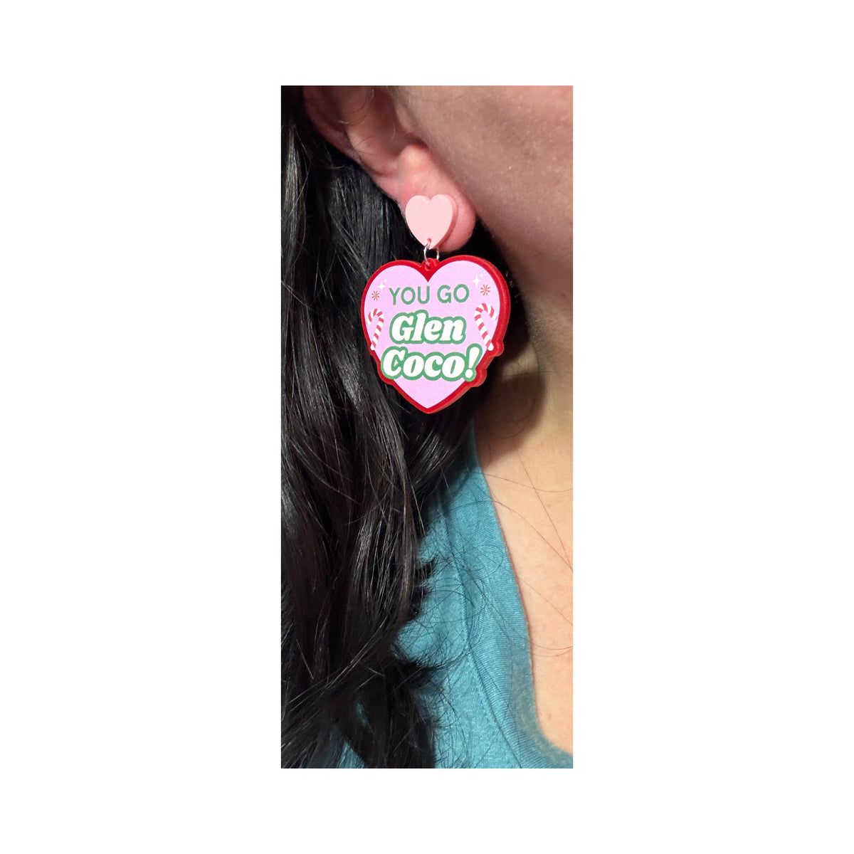 You Go Glen Coco! Heart Drop Earrings