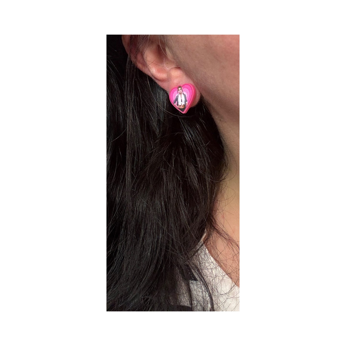 Hit Me Baby Britney Heart Post Earrings